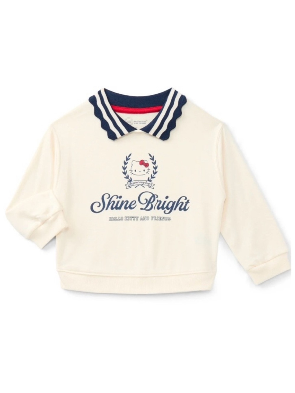 Wonder Nation Girls Hello Kitty Graphic Collared Sweatshirt - Size XS 4/5